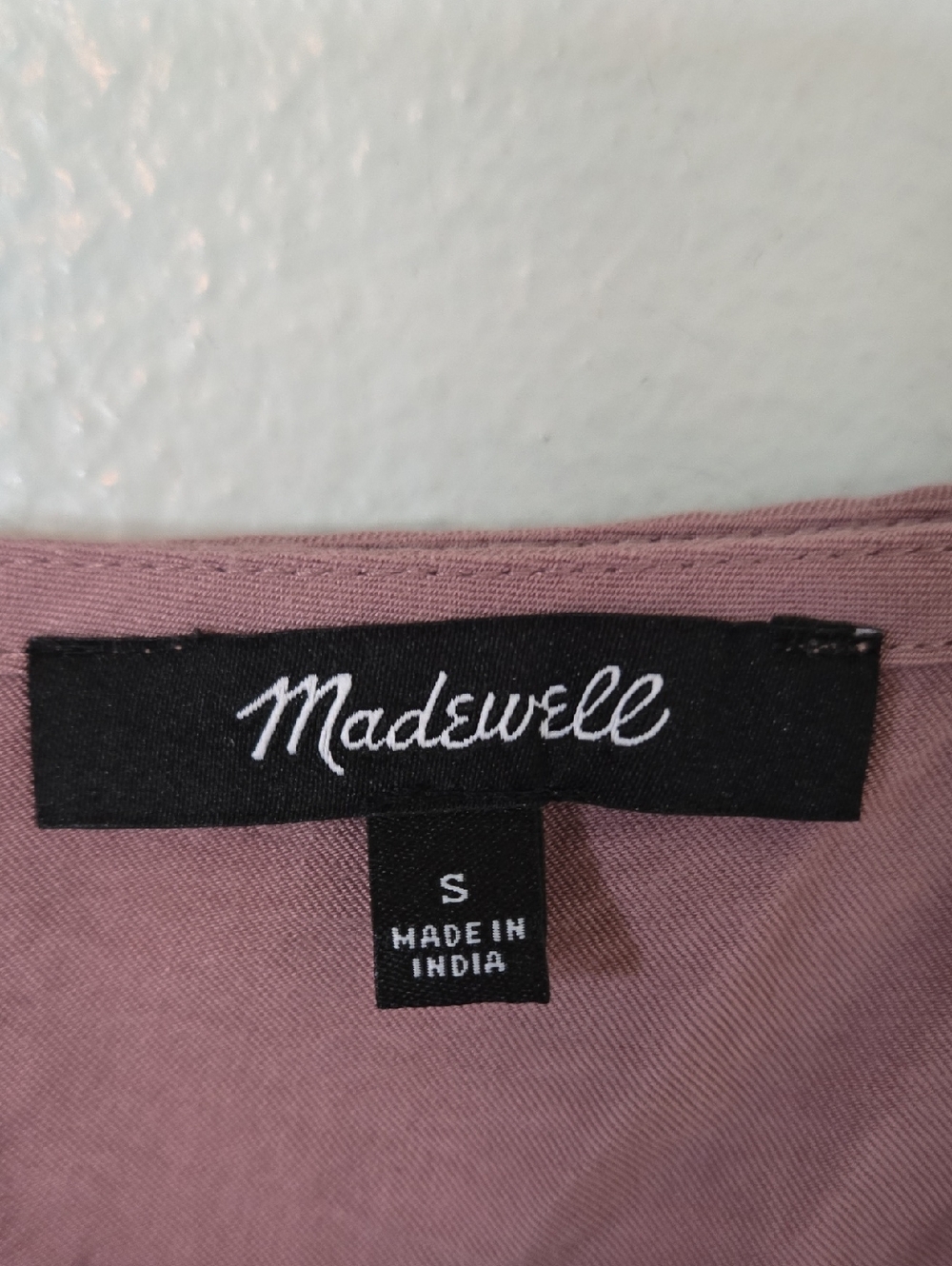 Madewell | Mauve Long Sleeve Cross Over Back Top Size Small - Picture 10 of 11